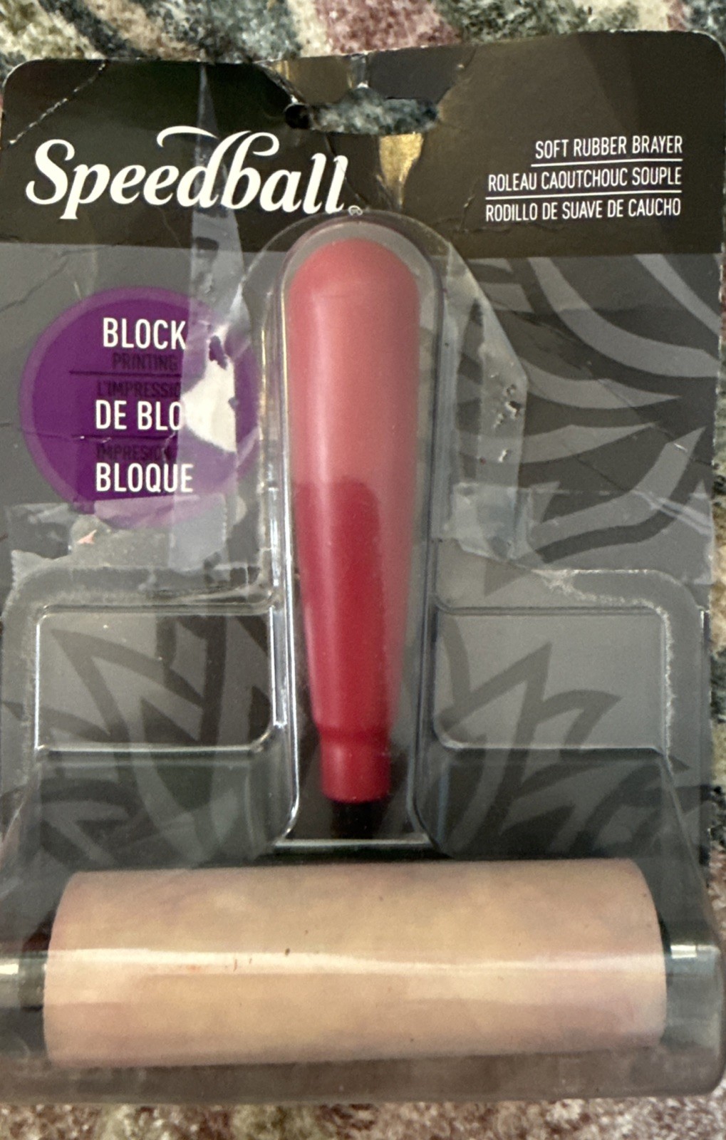 Speedball Soft Rubber Brayer 4 in for Block Printing Scrapbooking Stamping …