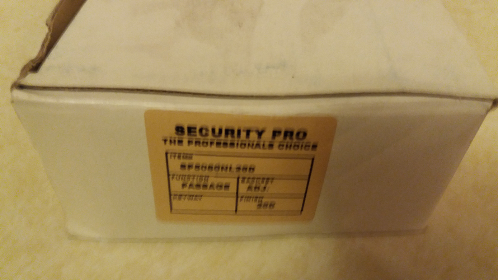 NOS Security Pro SP5080NL 26D Door Handles/Levers