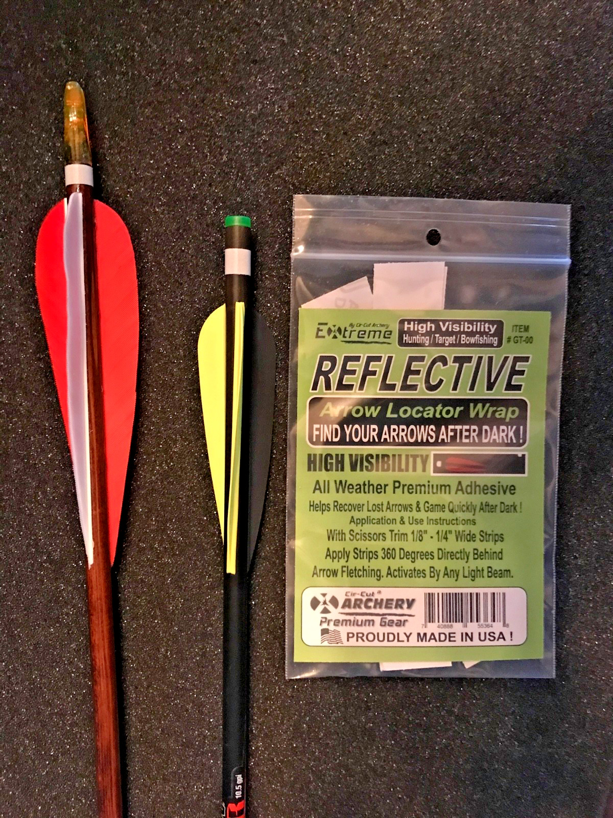Reflective ARROW LOCATOR TAPE Bowfishing Hunting LOCATE SHOT ARROWS AFTER DARK