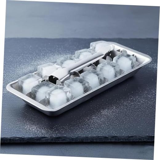 Stainless Steel Ice Cube Trays, 18-Slot Detachable & Easy-Release Freezer