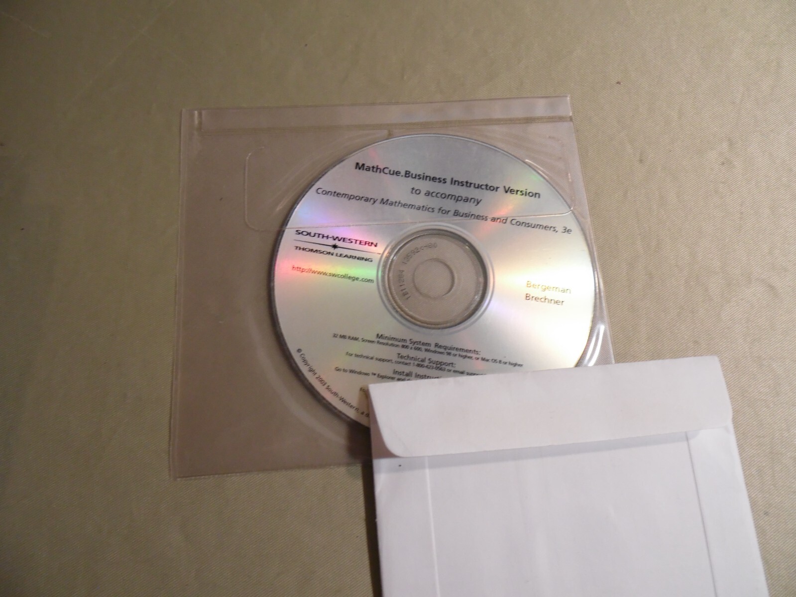 MathCue Business Instructor Version CD-Rom / New with Key / Free USA Shipping