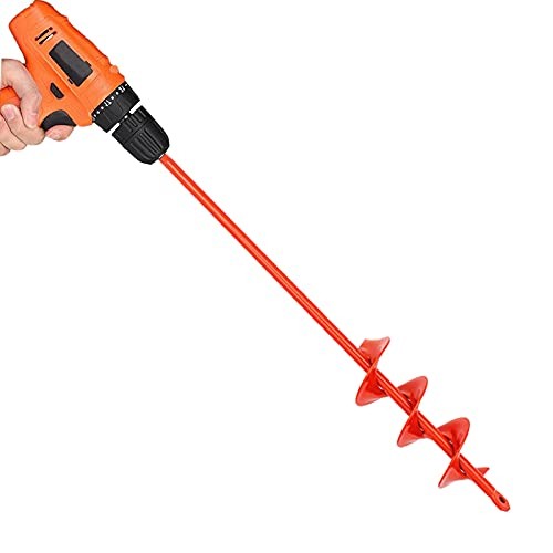 Planting Auger Bit 2“ (Depth) x 14.5” (Length), Compatible with 3/8" Hex Drill