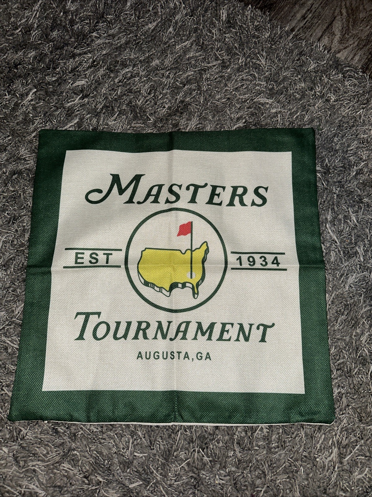 Masters Pillow Cover Golf Enthusiasts Decorative 18"X18"  NEW