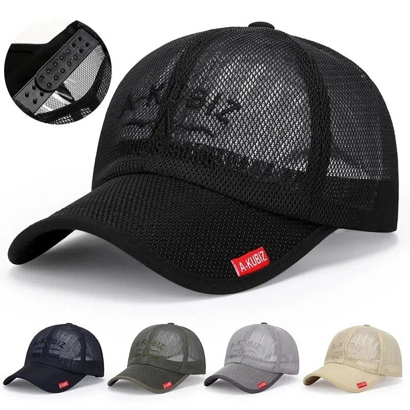 Outdoor Mesh Baseball Cap Adjustable Embroidered Sun Hat Men Women Summer