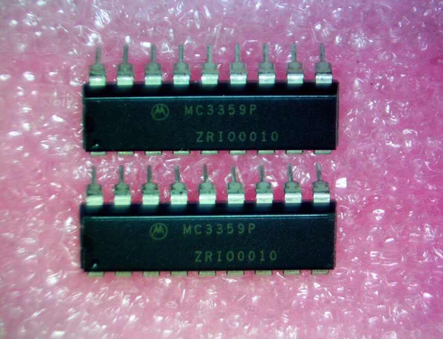 MC3359P Low Power-High Gain Narrowband FM IF. Motorola. NEW. 18 pin DIP. QTY=3.