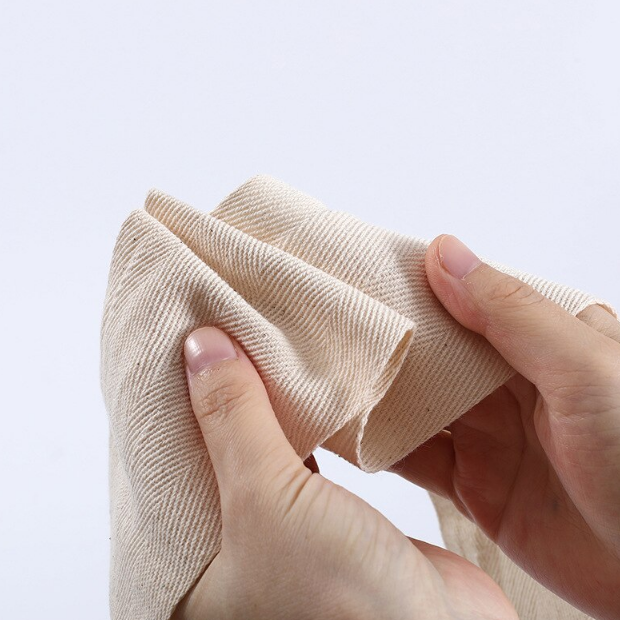 1 Pair Cotton Beige Bandage Breathable Wrist Wrap Compression Strap Support Gym