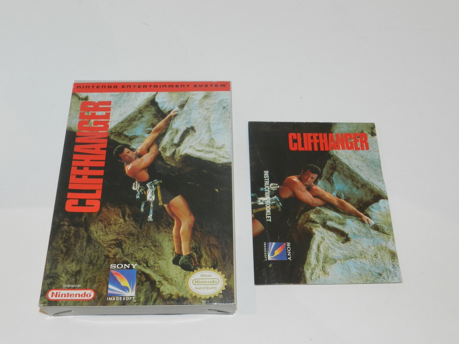 Cliffhanger Nintendo NES Empty Original Box & Manual Booklet Only