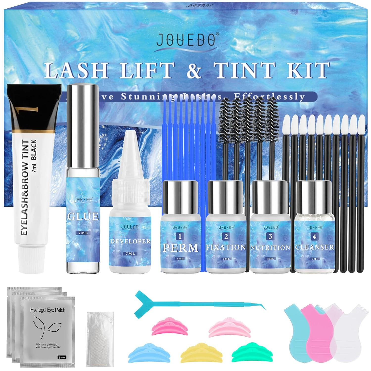 Lash Lift Kit, Eyelash Perm Kit for Natural Curling, Professional Eyelash Lift K