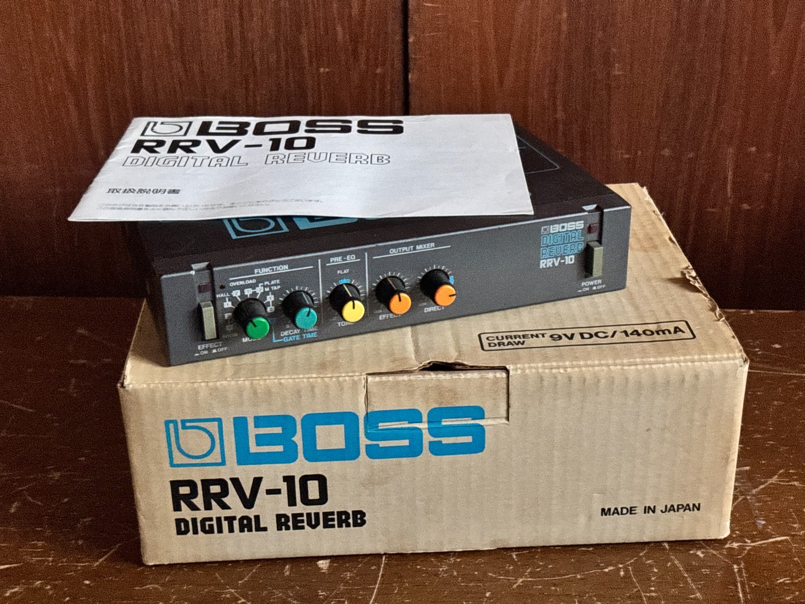 BOSS RRV-10 RRV 10 DIGITAL REVERB Vintage half - rack w/ box