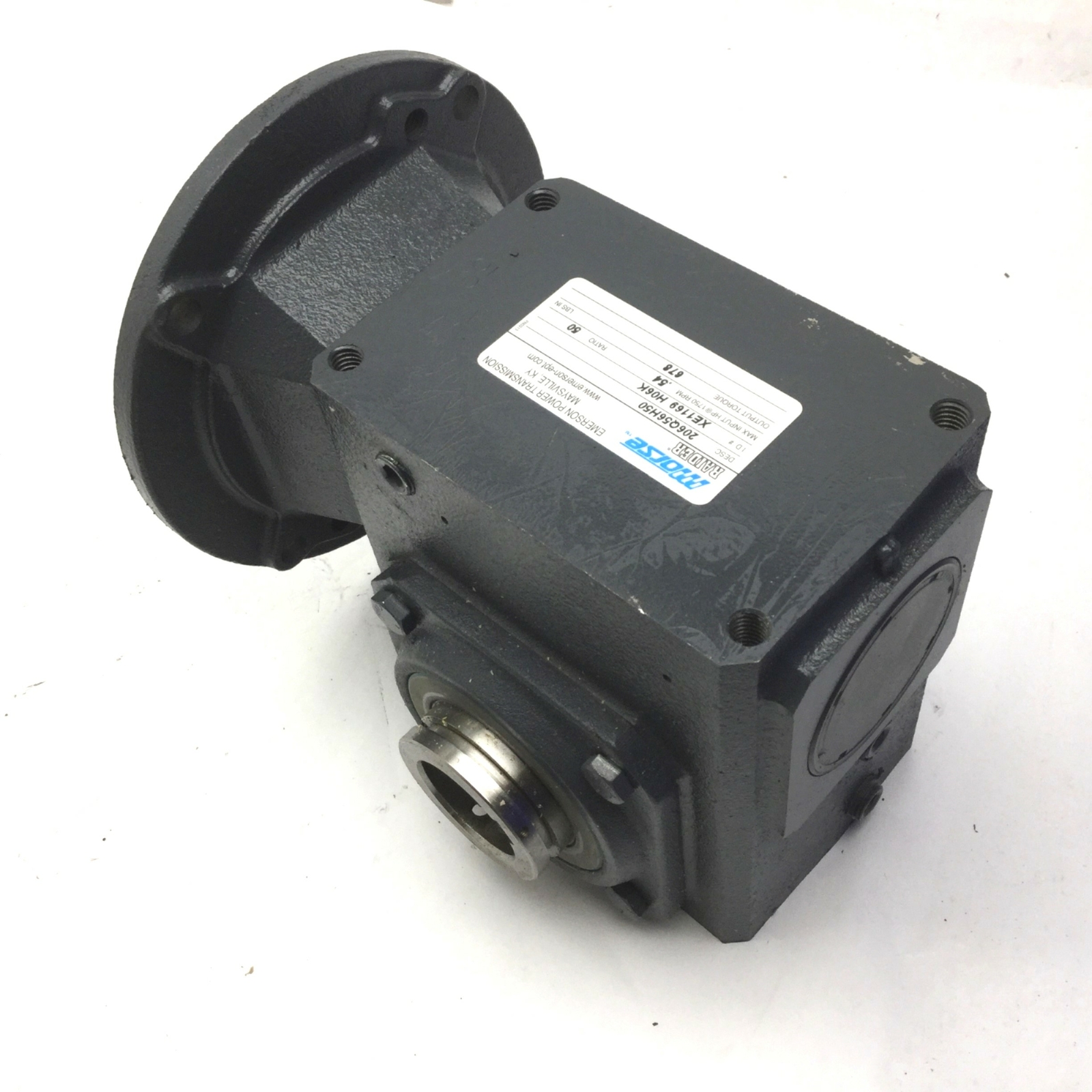 New Morse Raider 20Q56H50 Worm Gear Reducer 50:1, Torque: 678 In-lbs, .54HP@1750