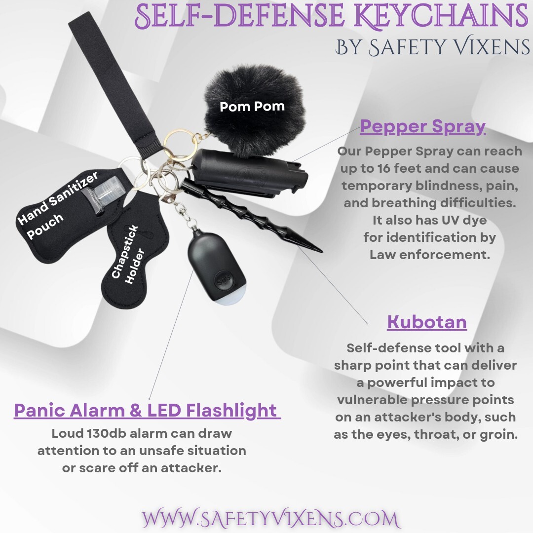 Pink Leopard Safety Keychain