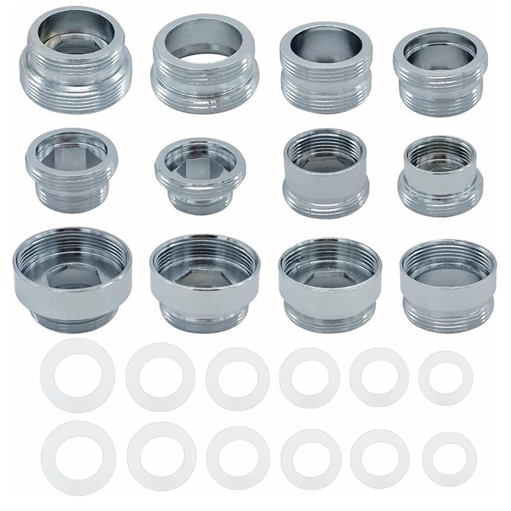 12 Pcs Faucet Adapter Kit Kitchen Aerator Water Hose Male To Female or Male C474