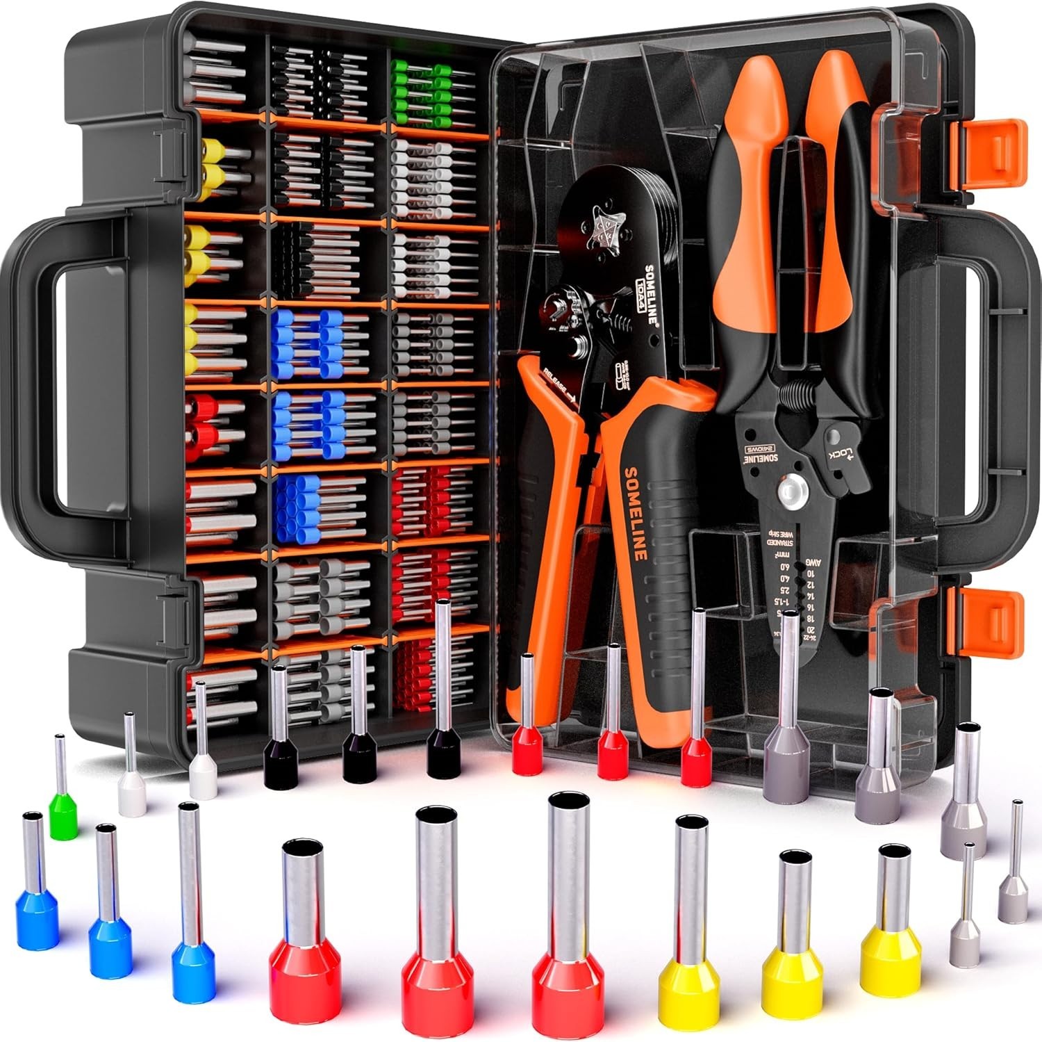 Professional Ferrule Crimping Tool Set - 23 Wire Sizes & Dual Functionality