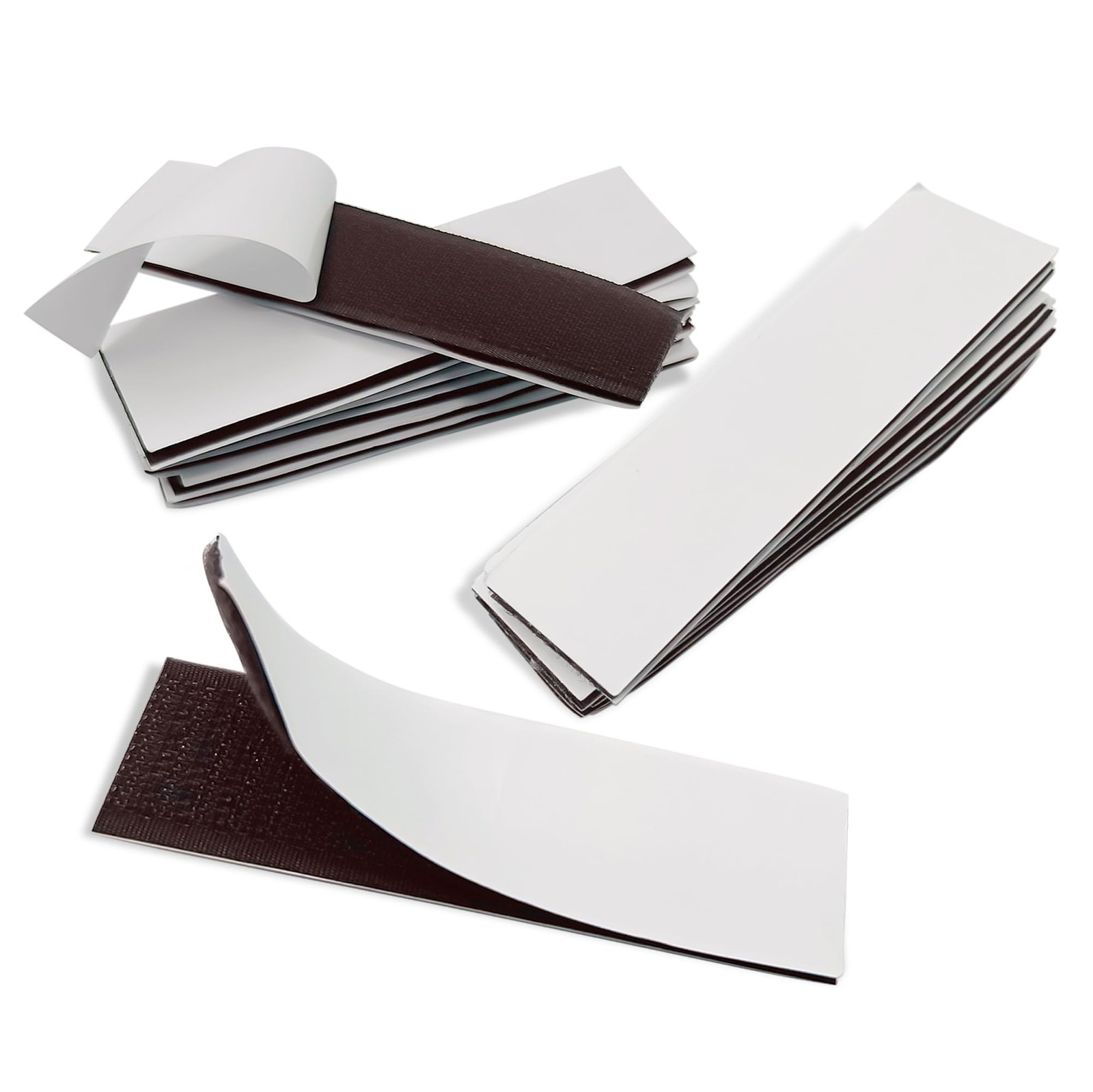 15 Sets Brown Hook and Loop Strips with Adhesive 1 inch Width Strong Coffee A...