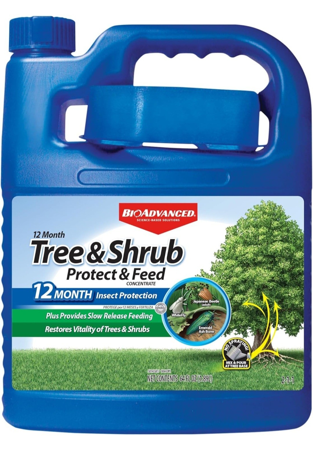 Tree and Shrub, Concentrate, 64 Oz, 12 Month Insect Protections, Free Shipping