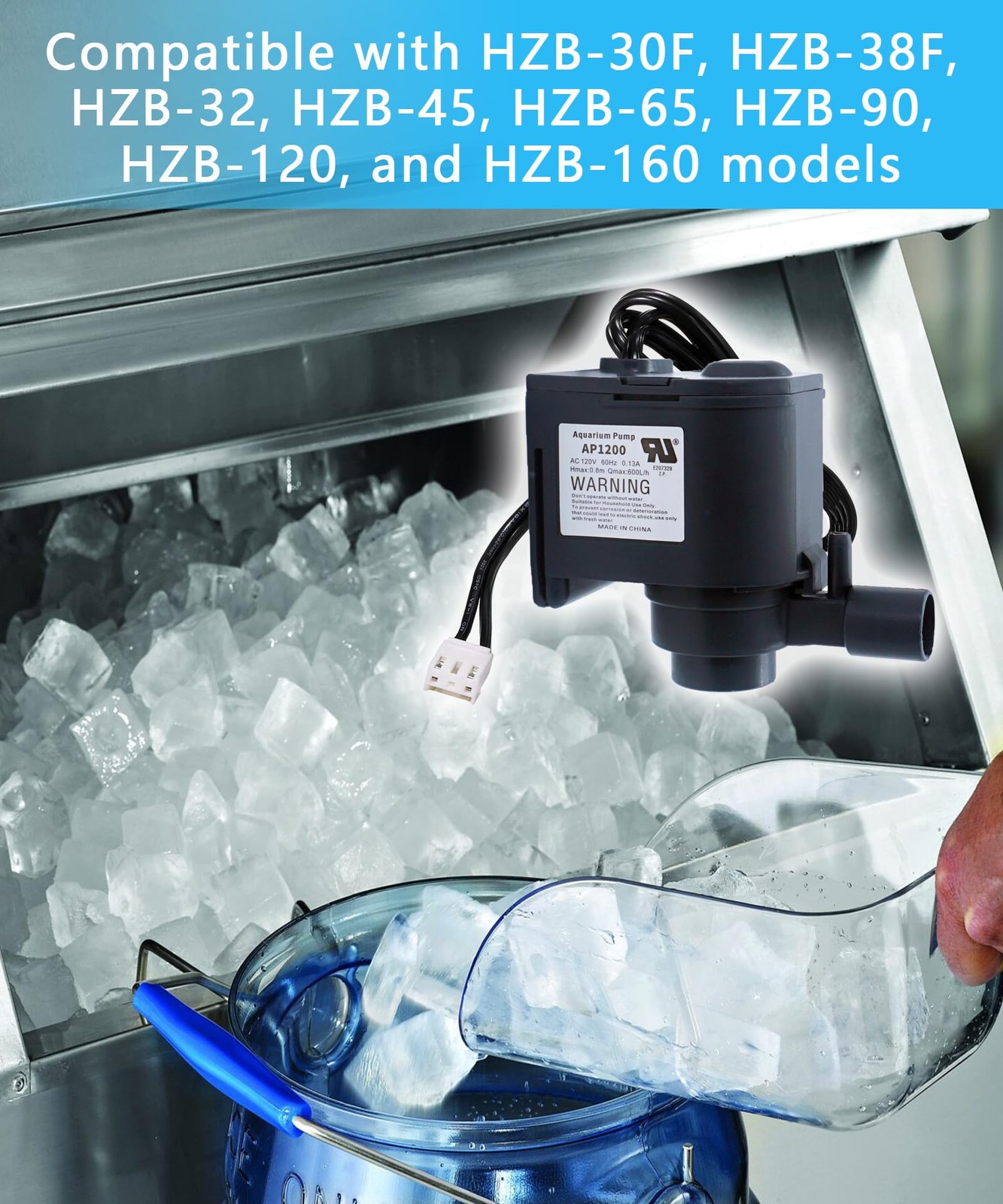 AP1200 AC120V Ice Maker Water Pump Fits for...