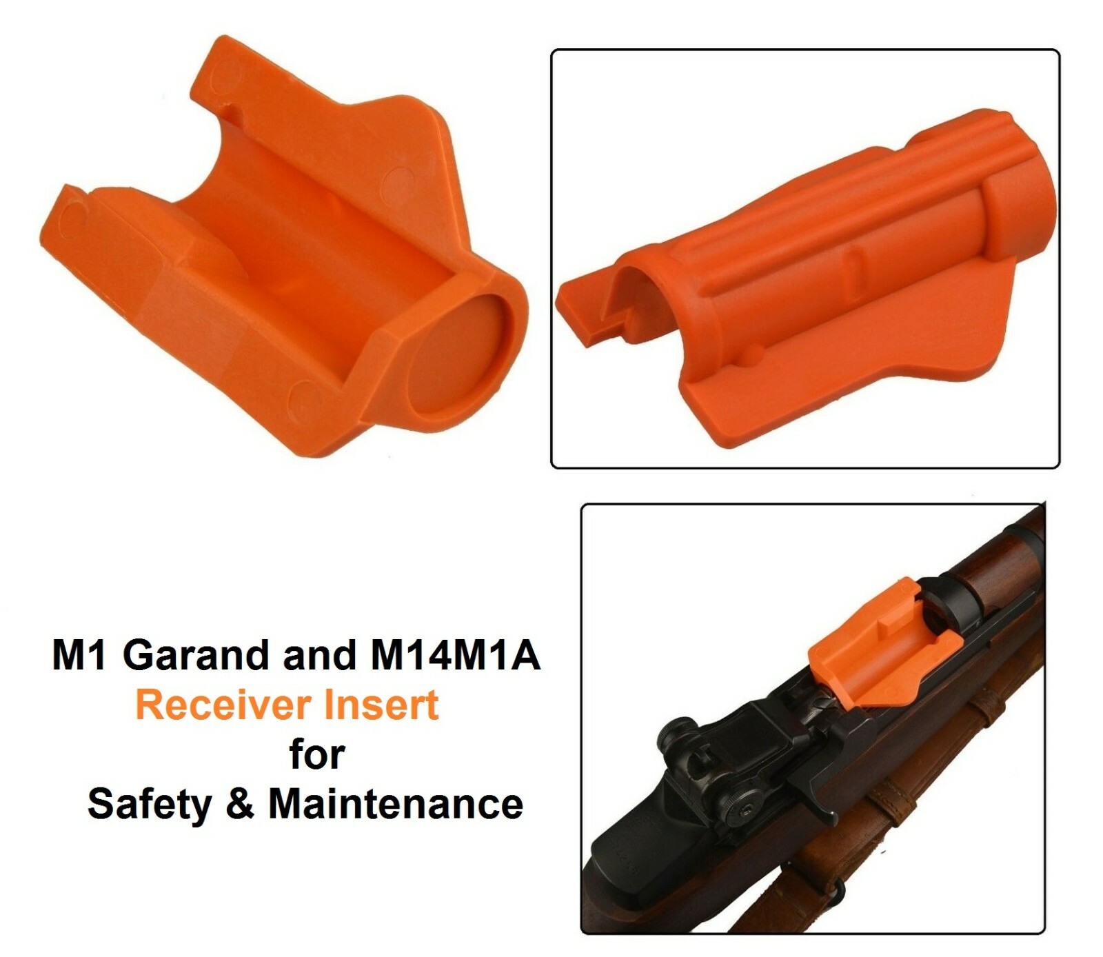 Nylon Polymer M1 Garand Receiver Insert, Safety,Maintenance, Cleaning