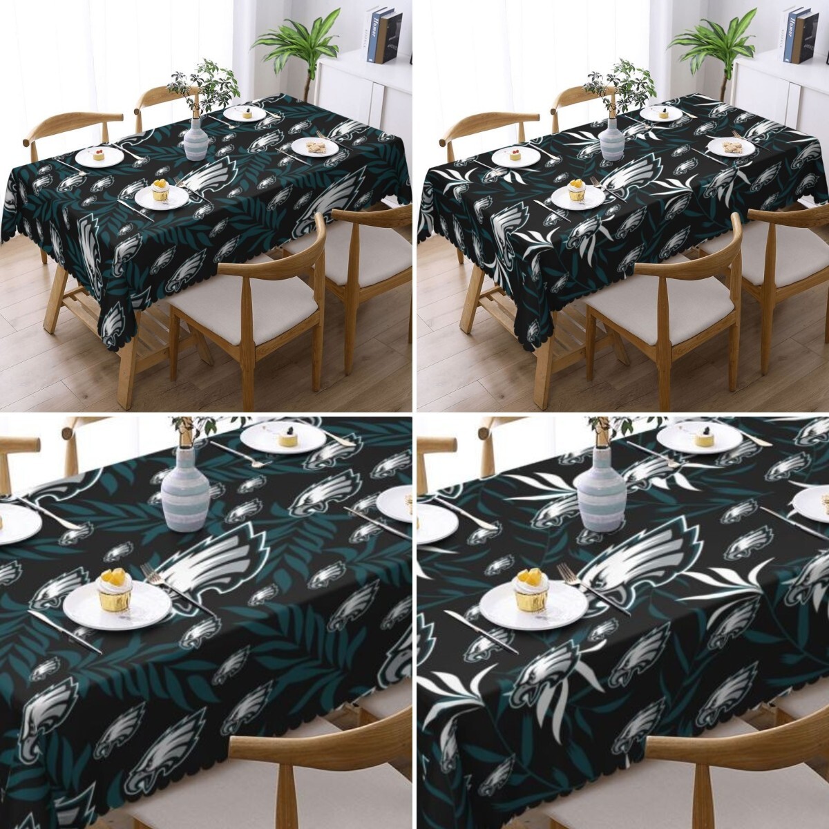 Eagles Philadelphia Print Tablecloth 54x72in Dustproof Table Cover Home Décor