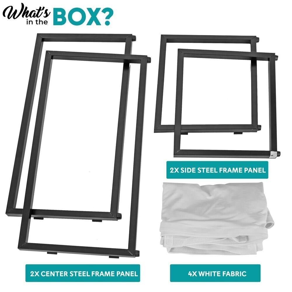 Pyle Tabletop DJ Booth Cover Screen-DJ Façade Front Board Display - White
