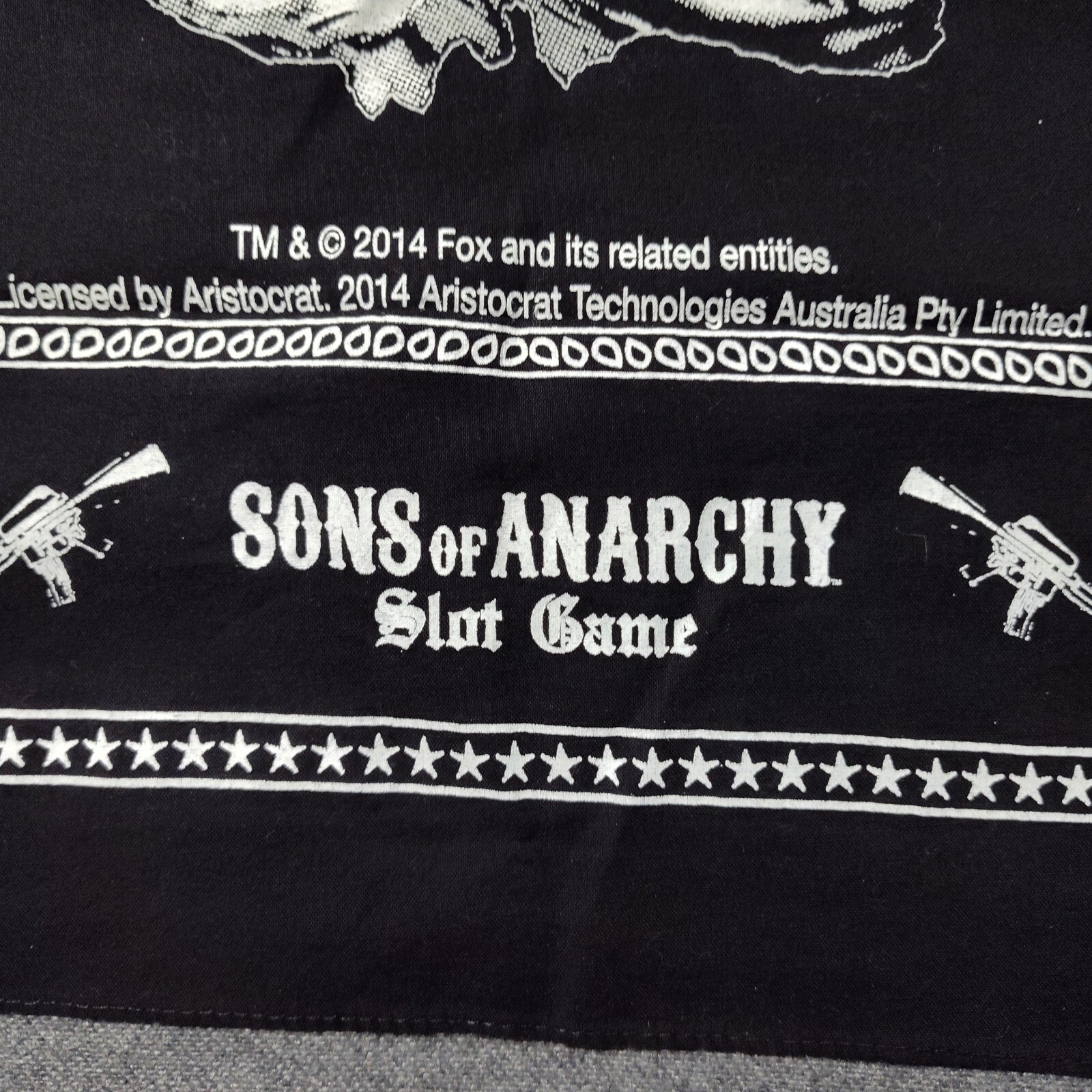2013 Sons Of Anarchy Official Promo Bandana Fear The Reaper Slot Machine