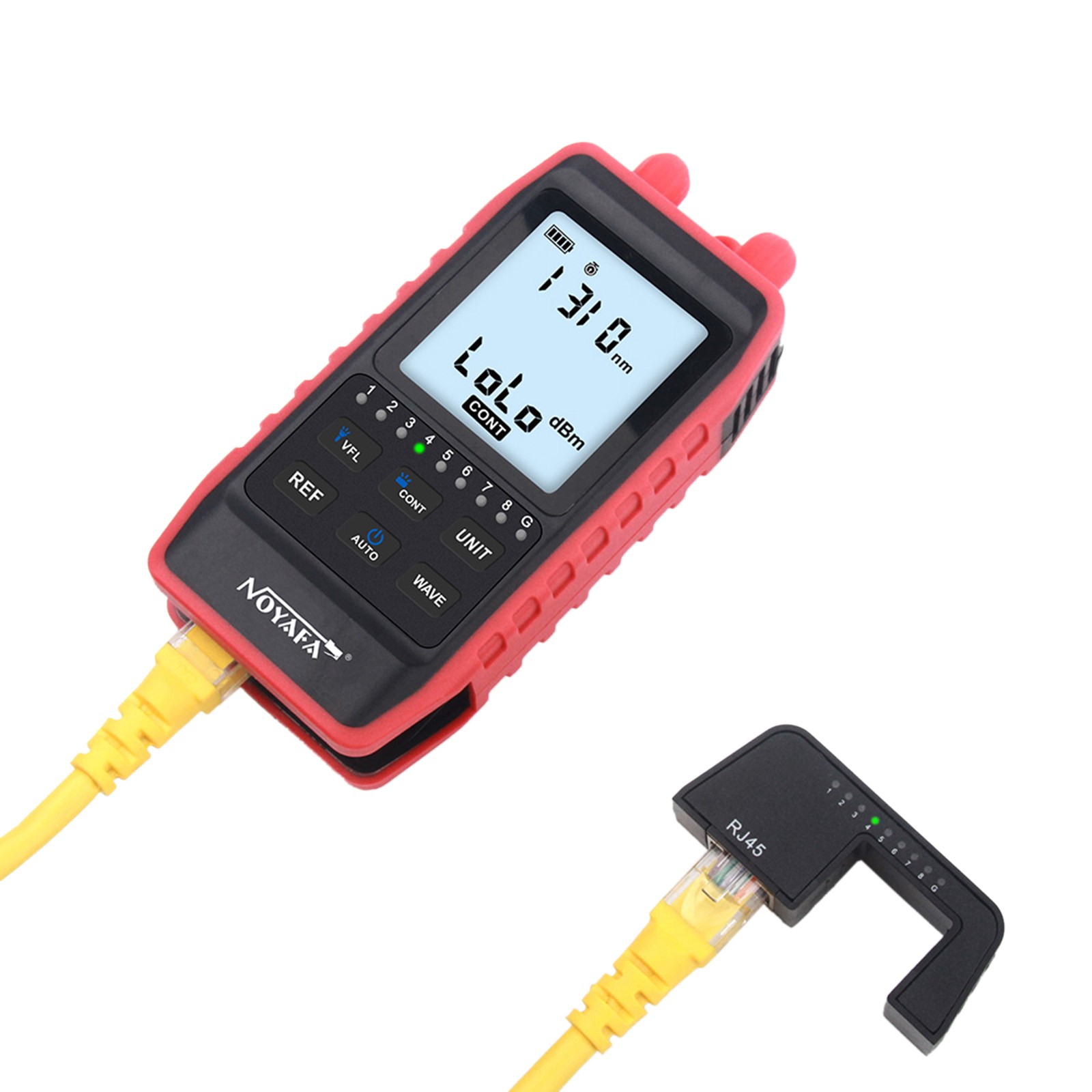 NOYAFA Optical Power Meter FC/SC/ST Network Cable Tester Scan w/ Li-ion Battery