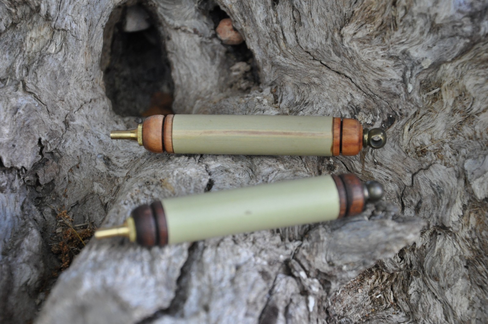 Handmade Hardwood and River Cane Pan charger for flintlock
