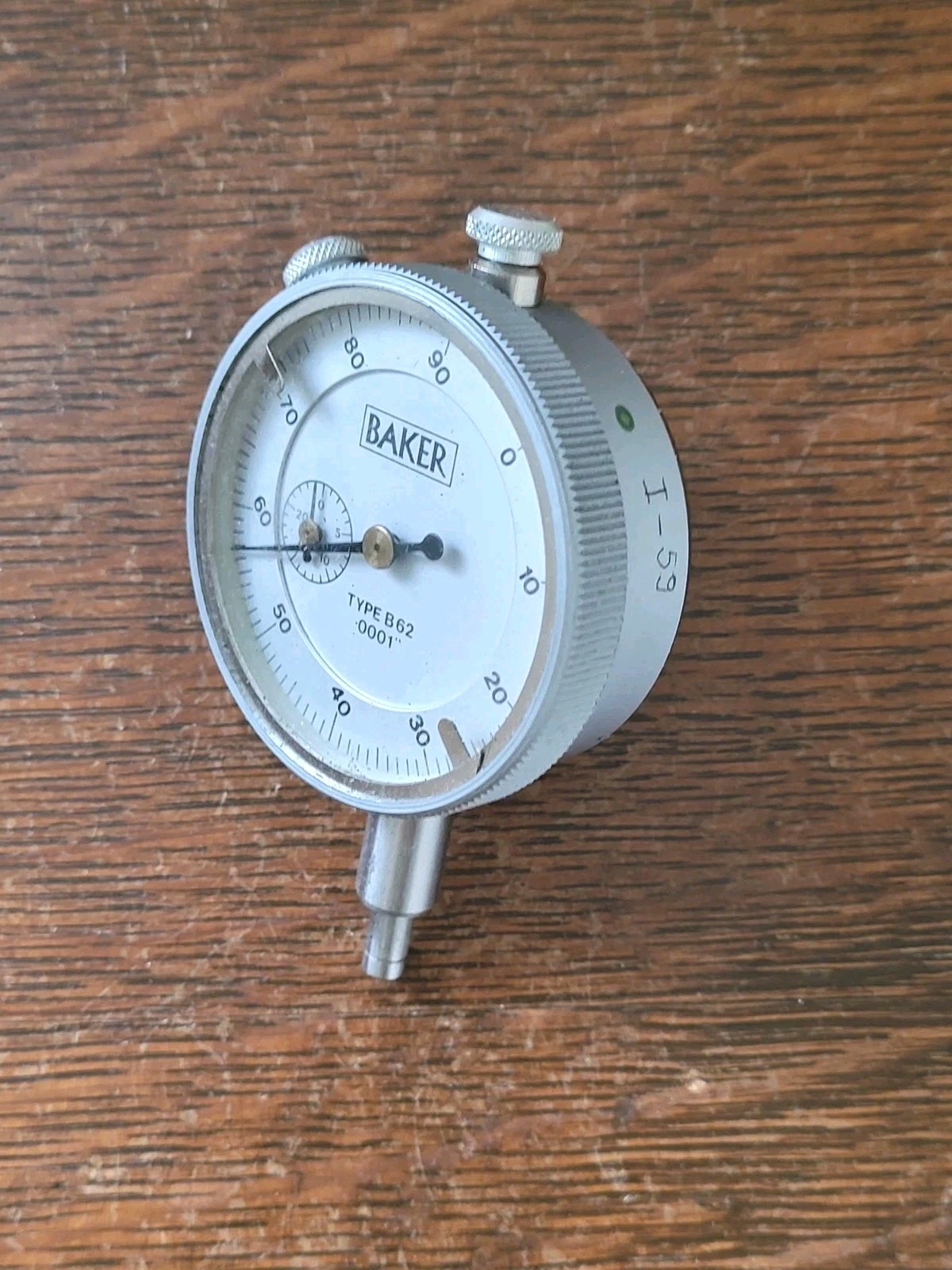 Baker Type B62 Dial Gauge .0001" Range 0.25" w/Box Machinist Tool