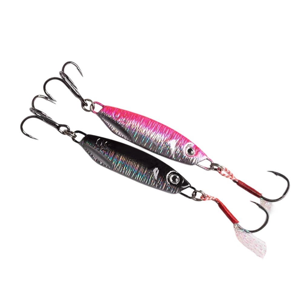 Metal Jig Lure 7g 10g Reflective Silver Finish for Bass Trout River Fishing