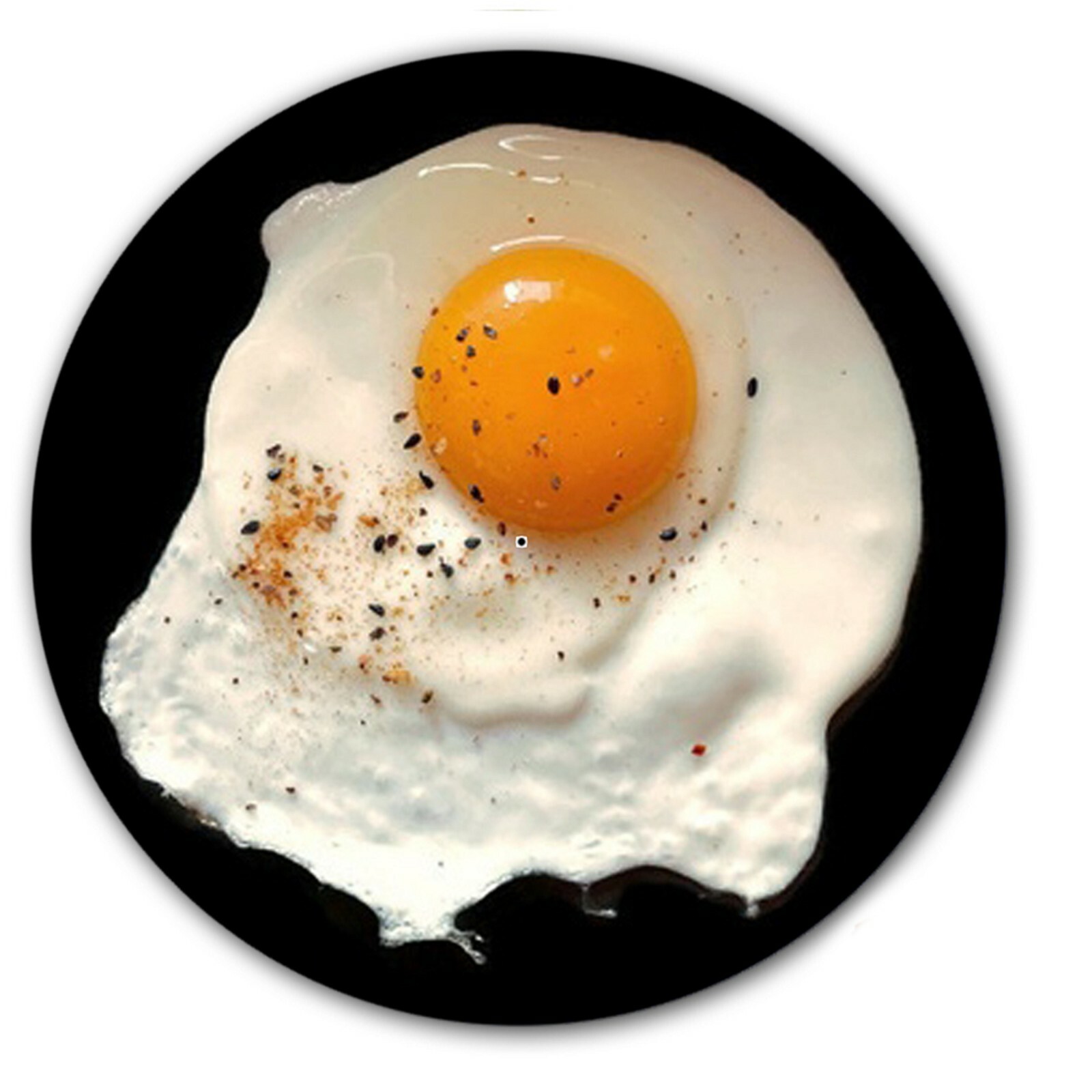 Fried Egg #1 Food Theme 7" inch Slipmat Portablism Turntable Slip Mat DJ x1