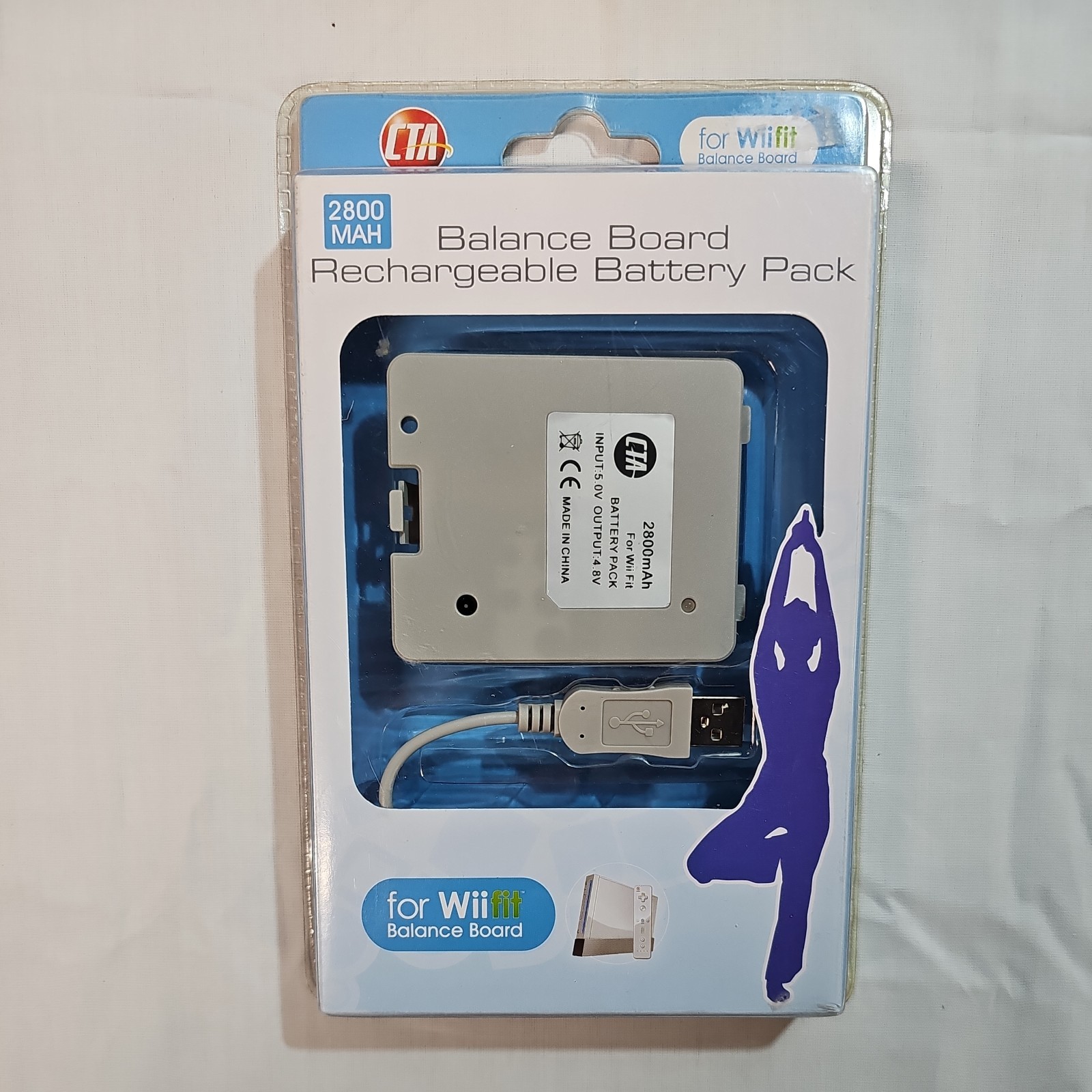 CTA Balance Board Rechargeable Battery Pack 2800 MAH for Wii fit Wi-BBP Sealed