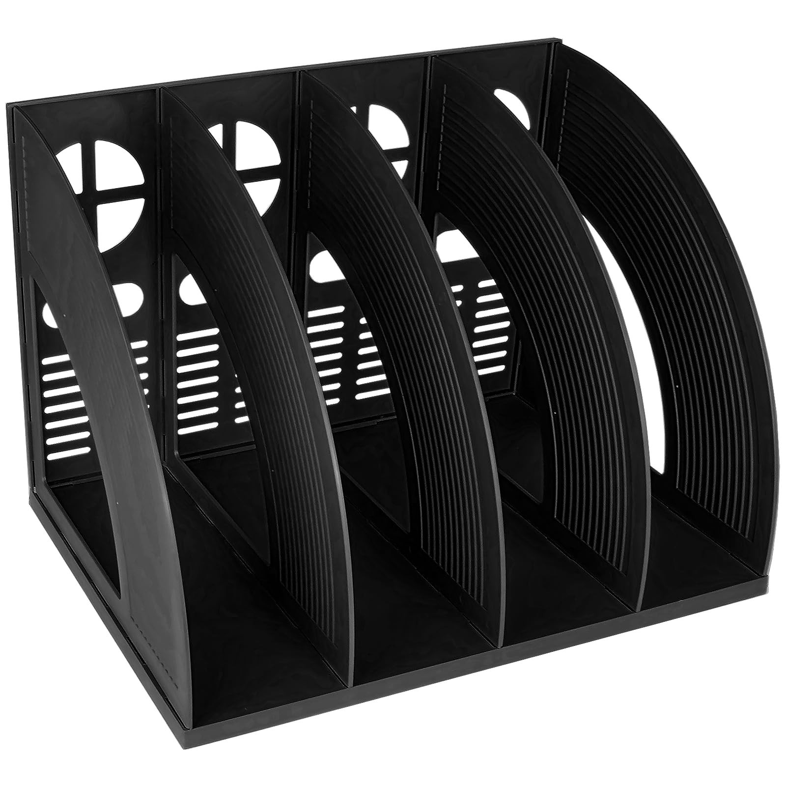 SAYEEC Sturdy Magazine Holder 4 Compartments Plastic Desktop File Organizer F...