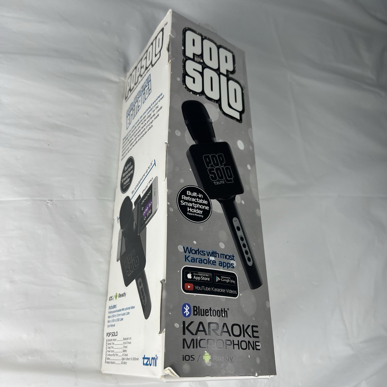 Pop Solo Karaoke Microphone & Speaker Bluetooth Smartphone Holder