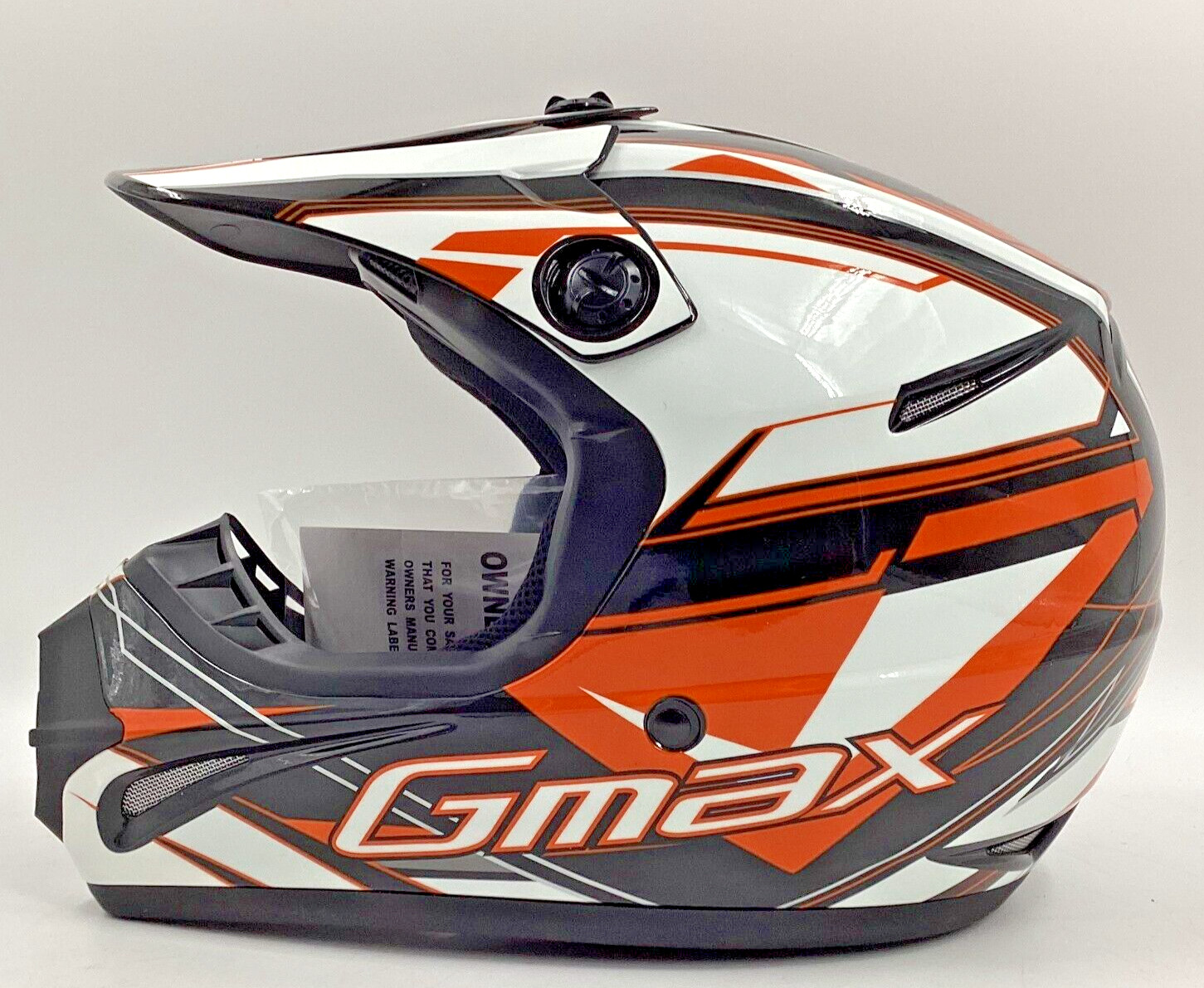 GMAX GM46.2Y Traxxion Off-Road Helmet BLACK/ORANGE YOUTH MEDIUM 51-52CM 72-6656Y
