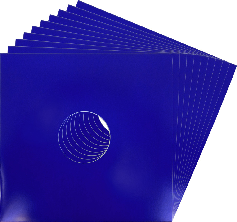 (10) 12" Glossy Blue Colored LP Vinyl Record Jackets Covers Supplies #12JWBLHH