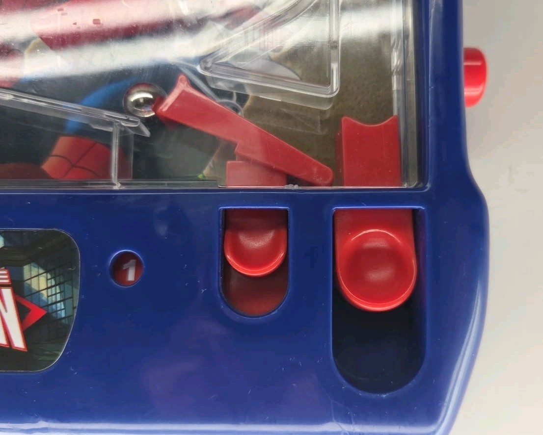 2009 MMTL Marvel Ultimate Spider-Man Tabletop Pinball Machine Lights Sounds EUC