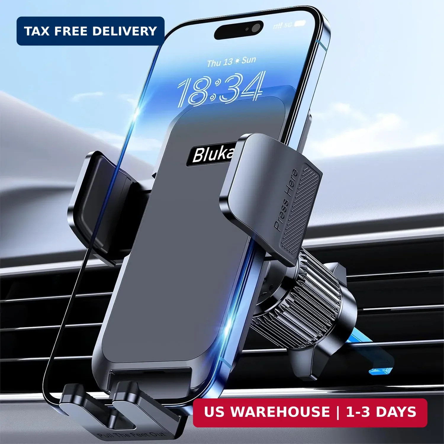 Car Phone Holder Mount, Super Stable Air Vent Cell Phone Car Mount with 2025 Met