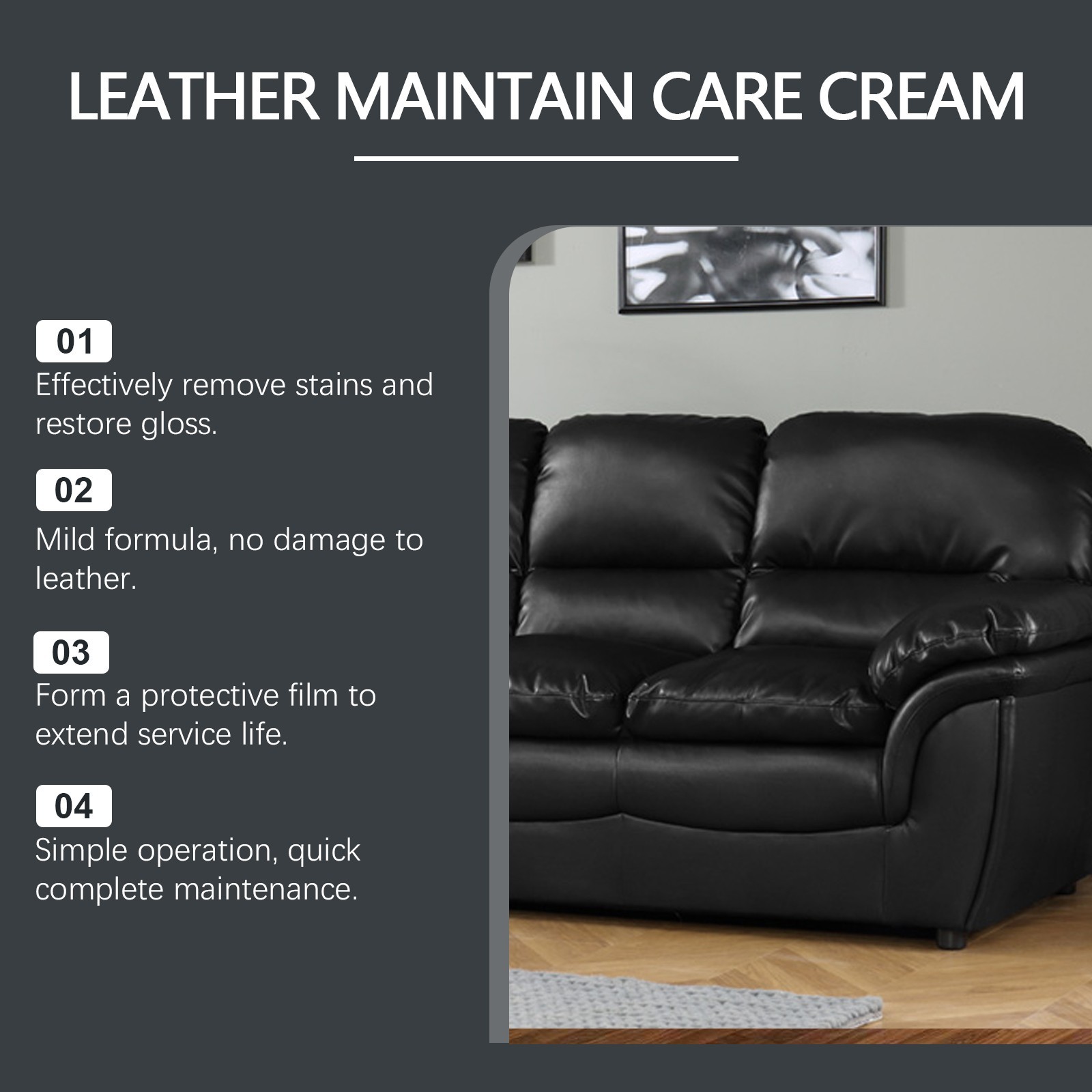 Leather polishing and care wax
