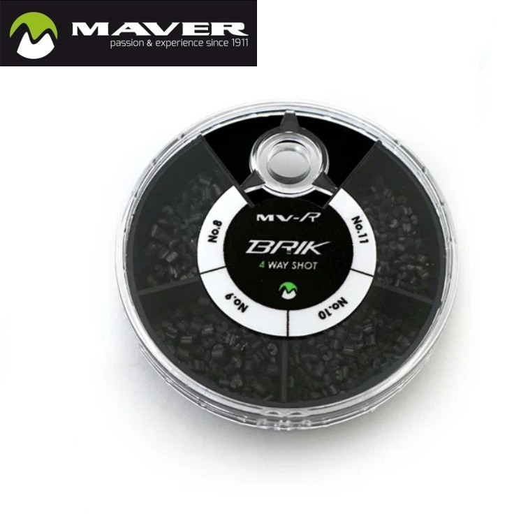 Maver Brik 4 Division Dispenser - Carp and Coarse Fishing Soft Durable Shots