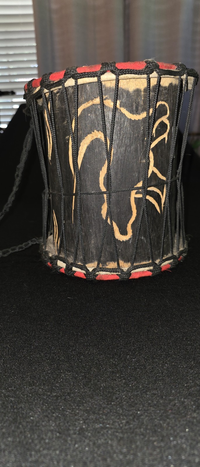Wood Rope-Tuned Cow Hide And Goat Hide  African Dunun Bass Drum Set