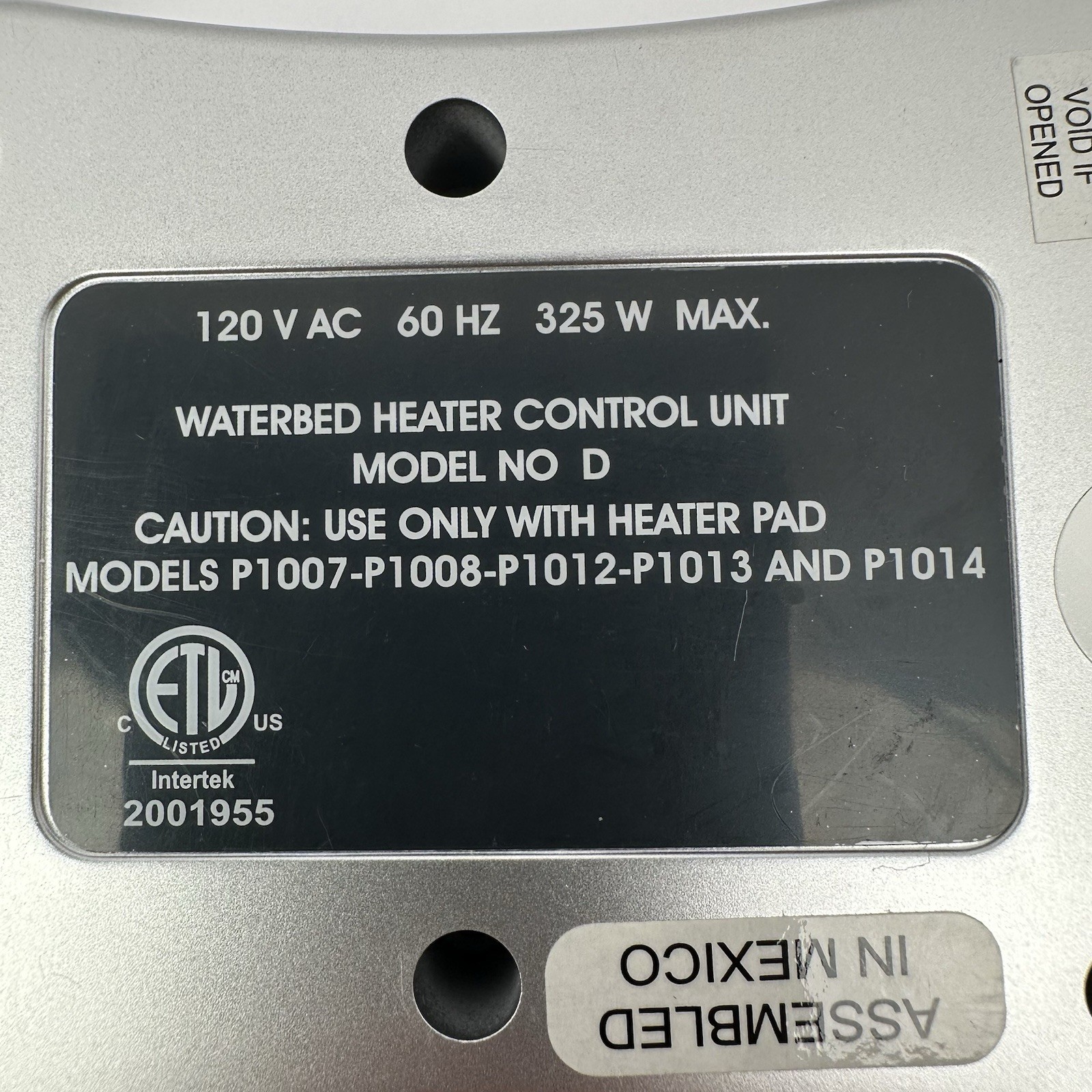 InnoMax Thermal Guardian Touch Temp D Replacement Waterbed Heater Control Unit