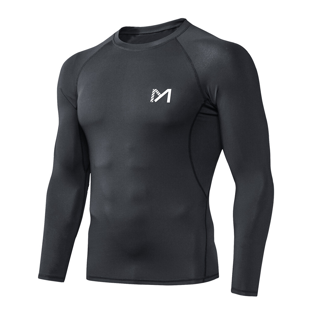 2 Pack/Set Compression Shirts for Men Long Sleeve Athletic Base Layer Undershirt