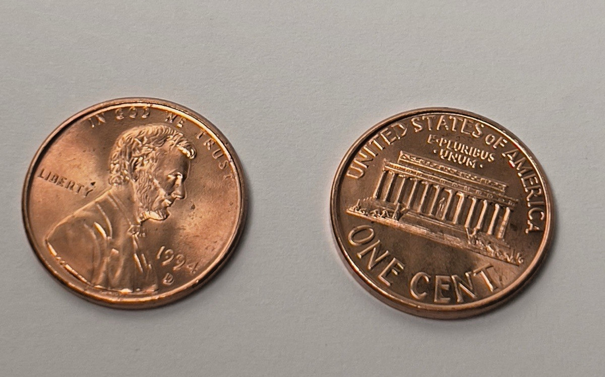 1994-D Lincoln Memorial Cent – About Uncirculated (AU) from Original BU Roll