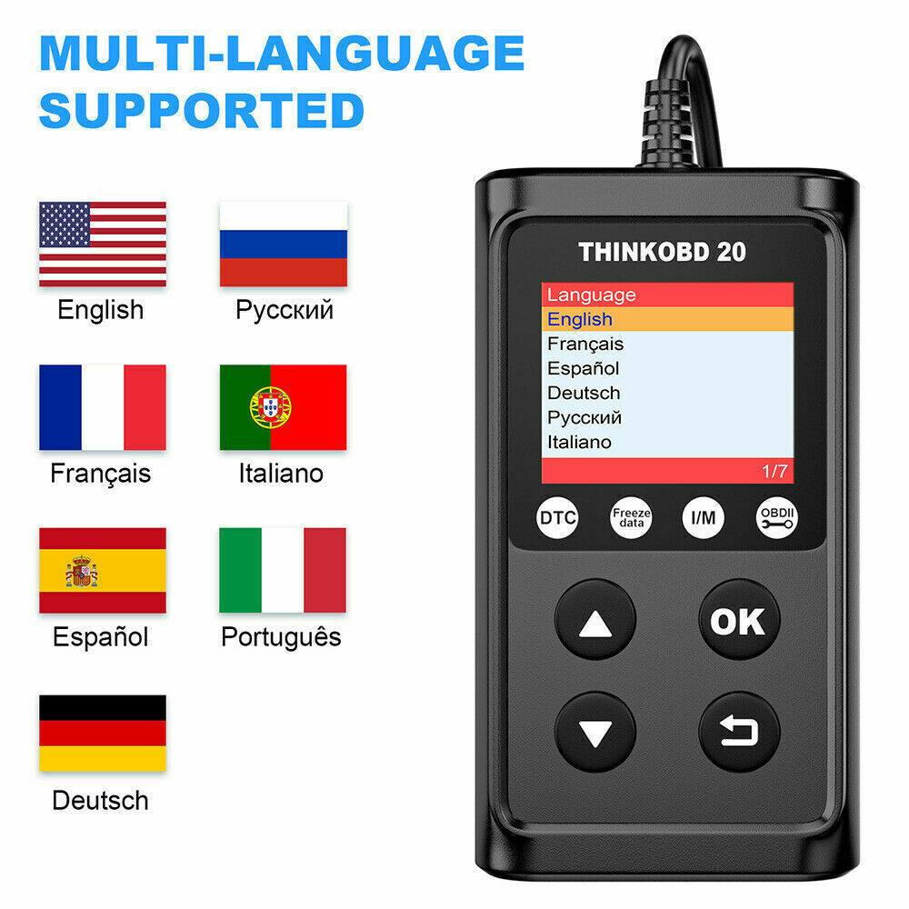 ThinkOBD 20 OBD Code Reader Turn Off MIL Check Engine Diagnostic Tool DTC Lookup