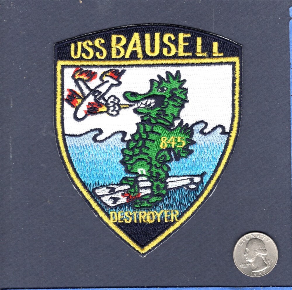 DE 845 USS BAUSELL US NAVY Destroyer Escort Ship Squadron Cruise Patch