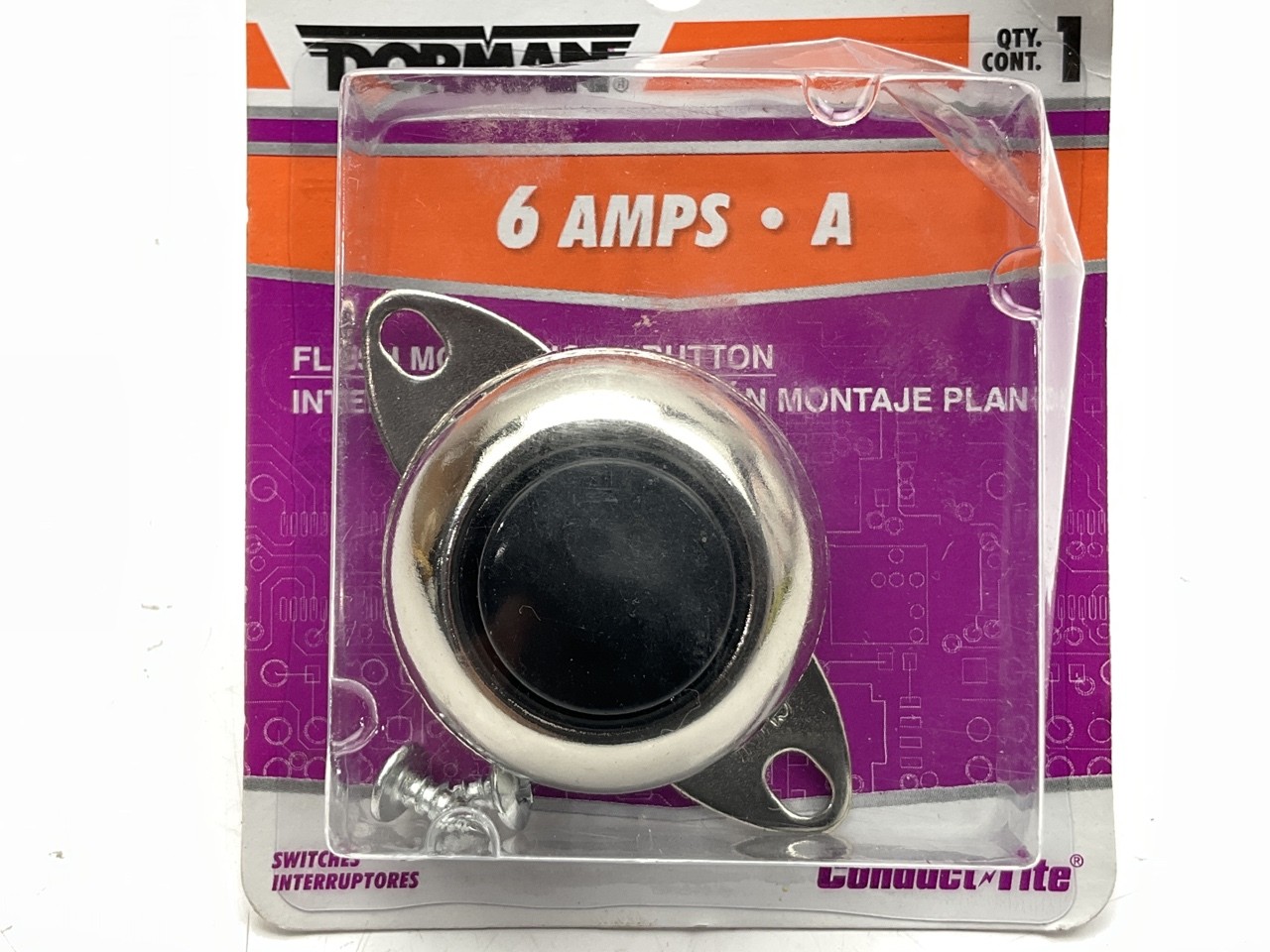 Dorman 85929 Universal Flush Mount Horn Button Switch, 6 Amp