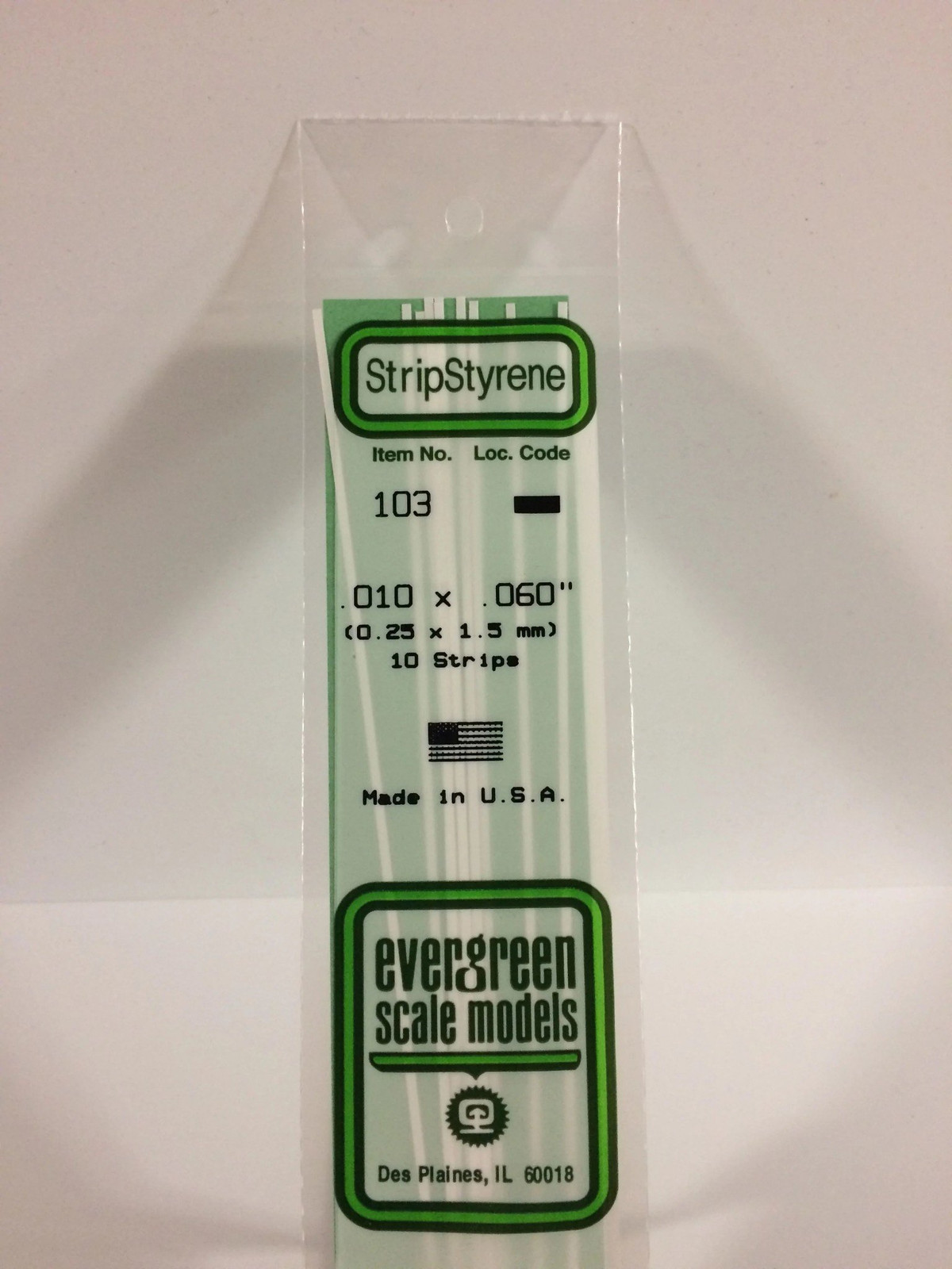 EVG103 .010X.060 STRIPS 10PC