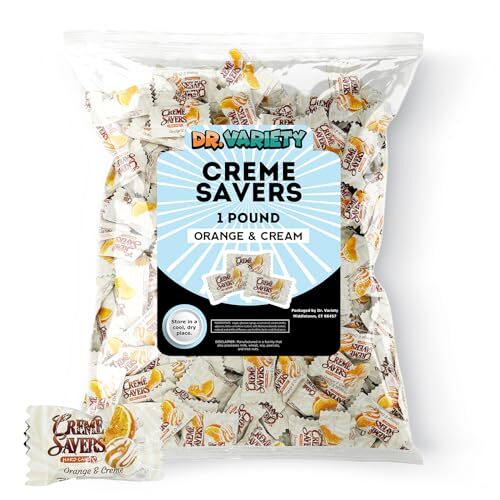Creme Savers Orange Bulk (1 Pound) - Orange and Creme Hard Candy - Pink Candy...