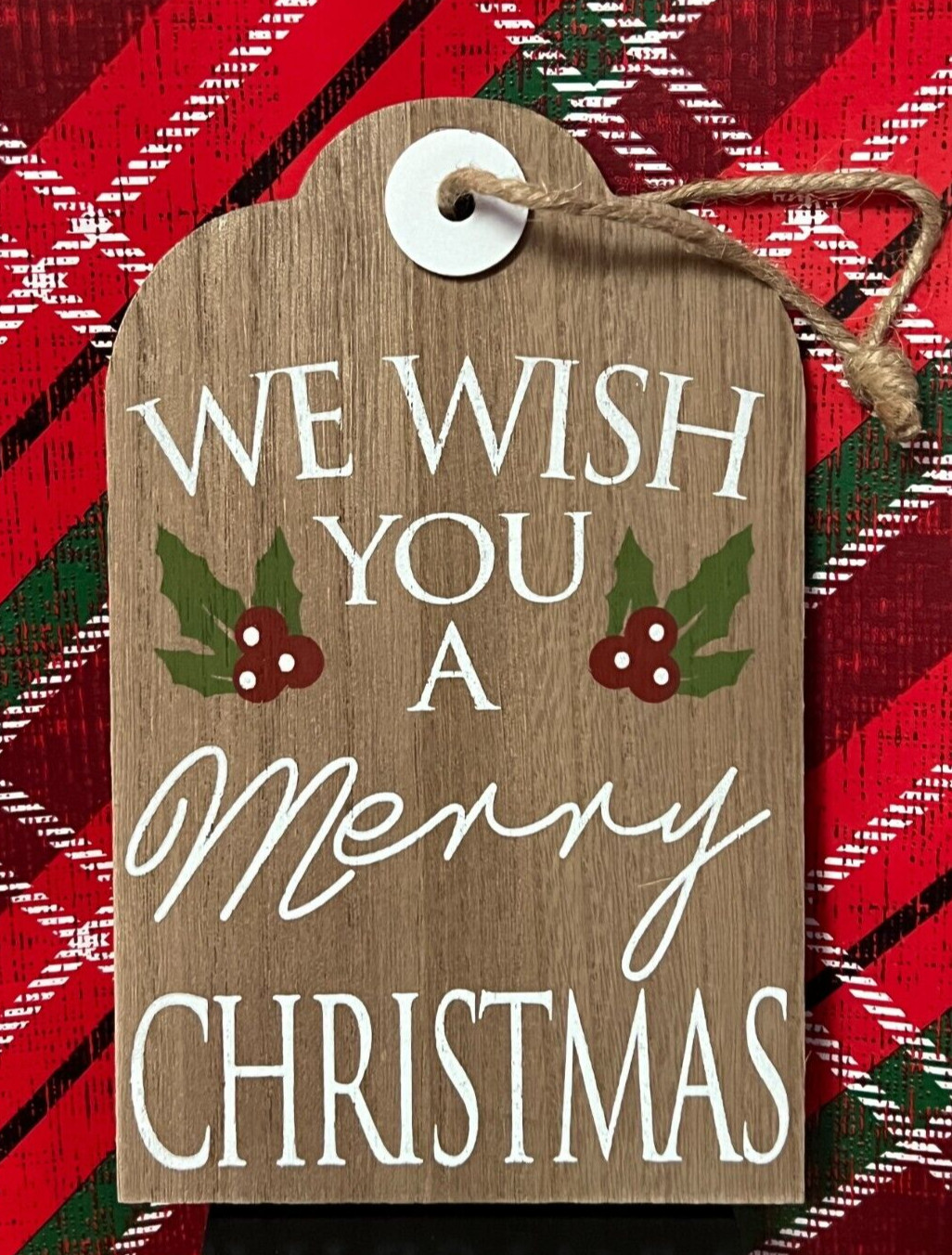 We Wish You A Merry Christmas - 8"X 5" Sign - New L