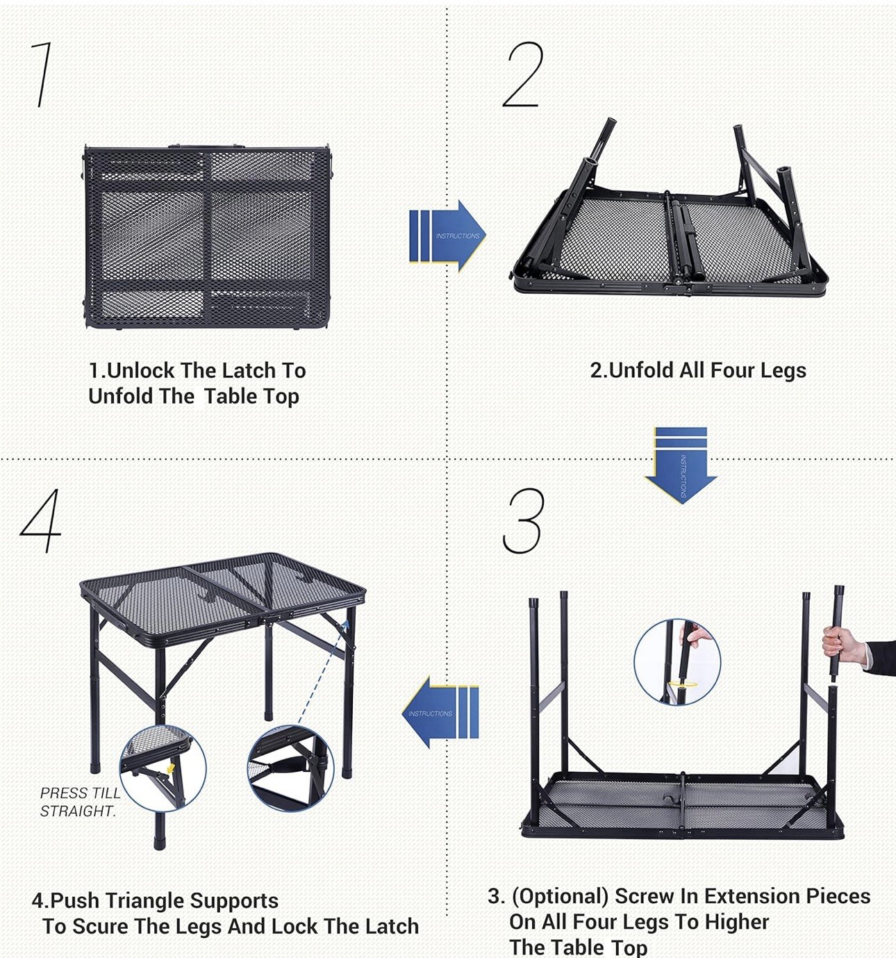 Table for Grill, Outdoor Table, Camping Table, Outdoor Cooking Table,