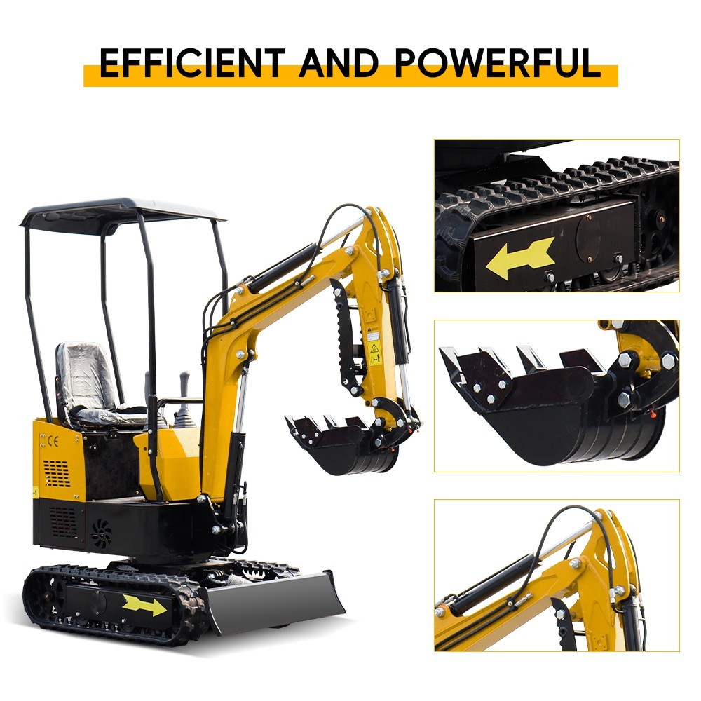 Pick Up MMS 1Ton Mini Excavator with Hydraulic Thumb Quick Hitch B&S EPA Engine